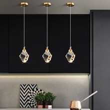 2025年新款卧室现代简约水晶钻石小吊灯餐厅装饰吧台爆款中山灯具