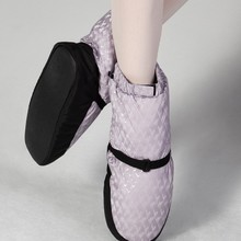 笛雀儿秋冬舞蹈鞋芭蕾保暖靴古典舞练功鞋软底加绒棉鞋成人儿童