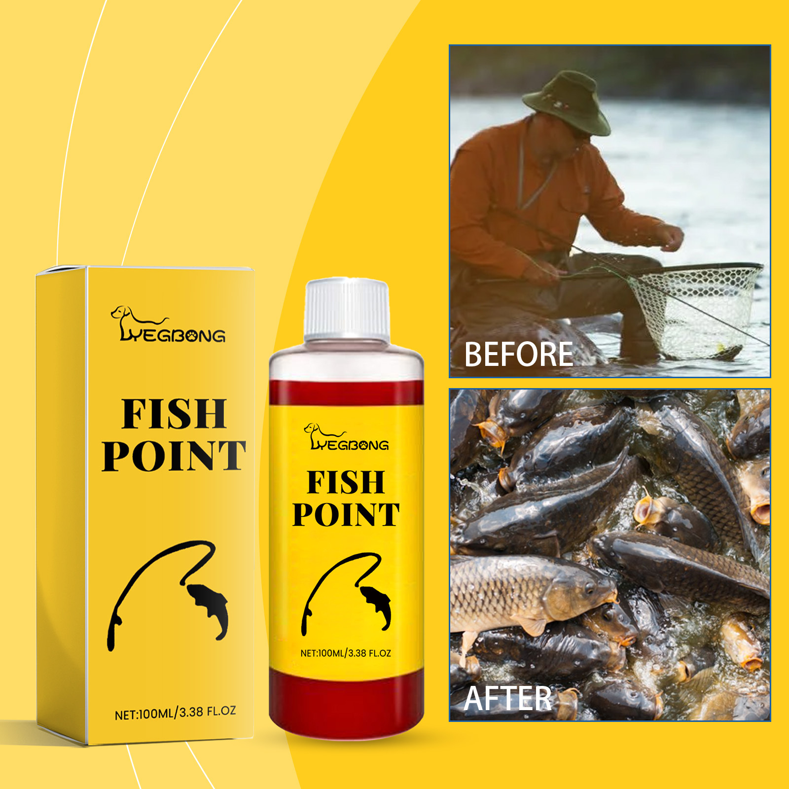 YEGBONG 红虫鱼饵剂 鱼饲料营养钓鱼野钓引鱼诱鱼专用鱼饵剂