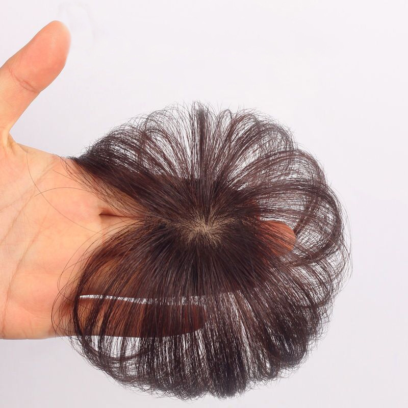 Wig Women's White Hair Covering Top of Head Retro Hair
