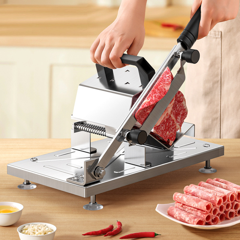 Manual Lamb Roll and Beef Slicer, Multifunctional Meat Slicer, Household Frozen Meat Slicer, Commercial Meat Slicer