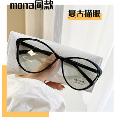 Monaネット赤同品tr90気質猫眼眼鏡フレームは度数近視鏡フレームを配合してブルーレイ欧米の国境を越えないようにすることができる