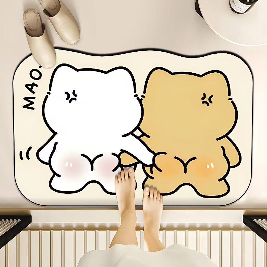 RY 규조토 진흙 바닥 매트 5 새끼 고양이 2마리