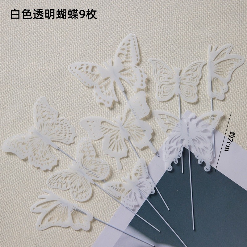 2025 Día de la Madre Gota de agua Diamante Corona Pastel Decoración Adornos Vista trasera Madre Acrílico Plug-in Mariposa Vestir