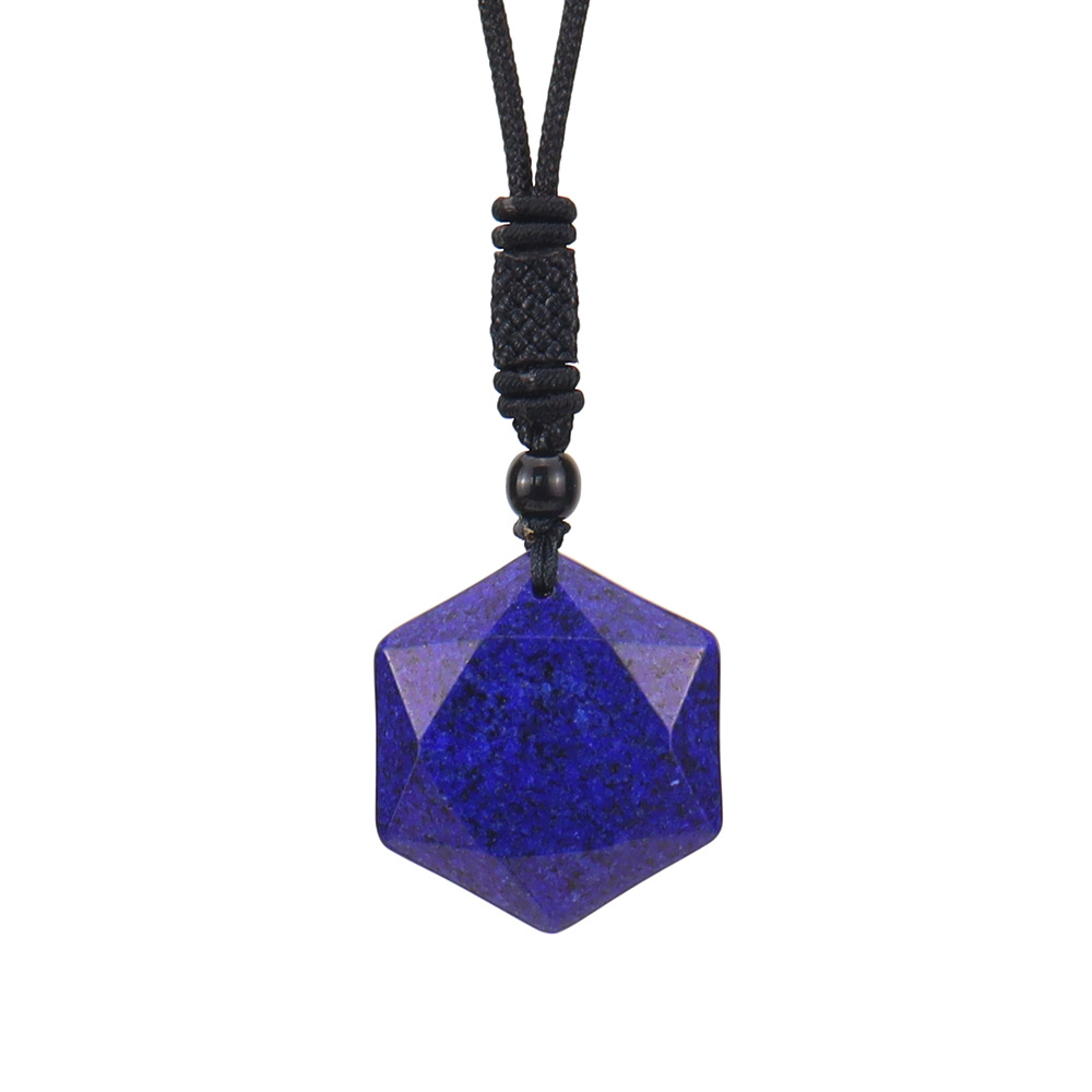 Fashion Hexagram Crystal Plating Pendant Necklace 1 Piece