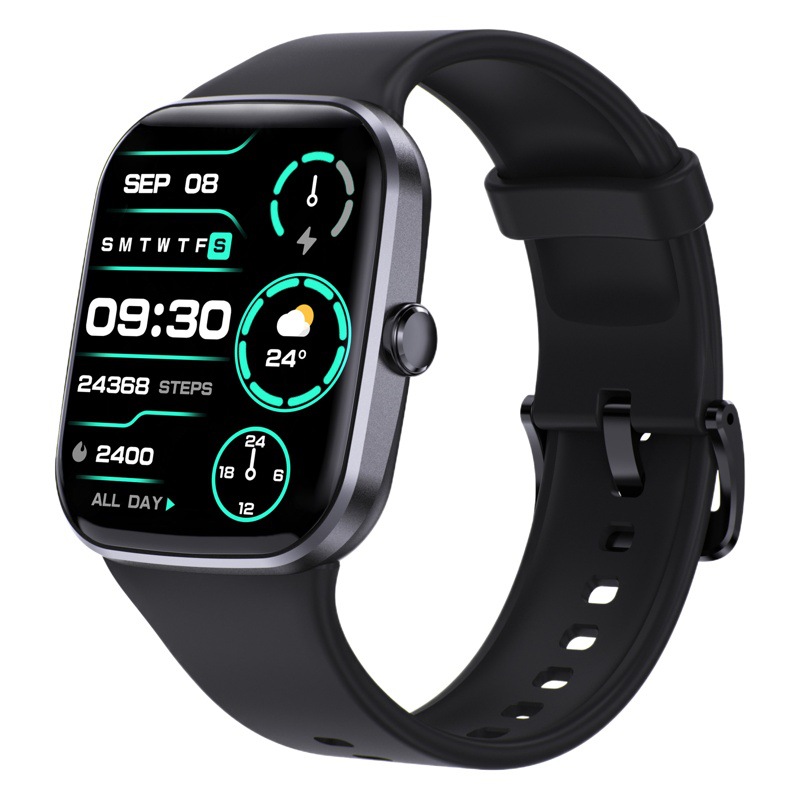 Reloj Q32 con pantalla grande y llamadas por Bluetooth, monitorización de frecuencia cardíaca y oxígeno en sangre, monitorización de la salud femenina, resistente al agua 3ATM, batería de larga duración con Bluetooth