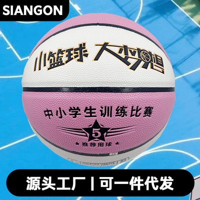 篮球5号儿童标准学校幼儿园批发训练比赛室内外耐磨PU体能训练营|ru