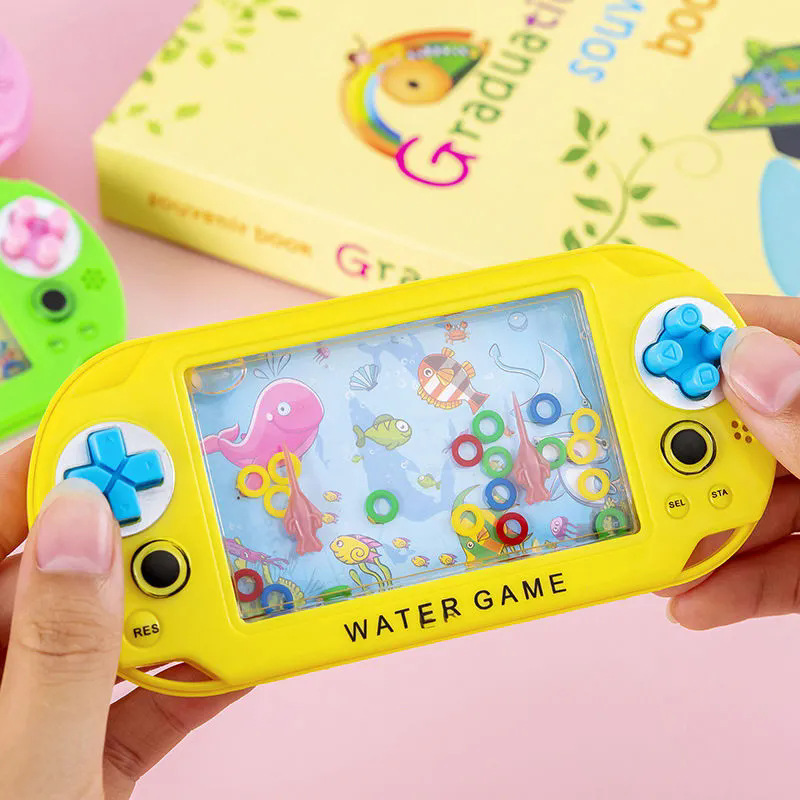 經典兒童遊戲機套圈水中套圈圈傳統幼兒園禮品大號手柄遊戲圈圈機