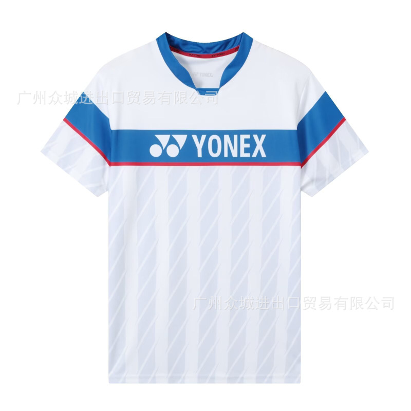 夏の新型yyバドミントン服男女半袖試合服子供通気訓練服速乾運動tシャツ印字|undefined