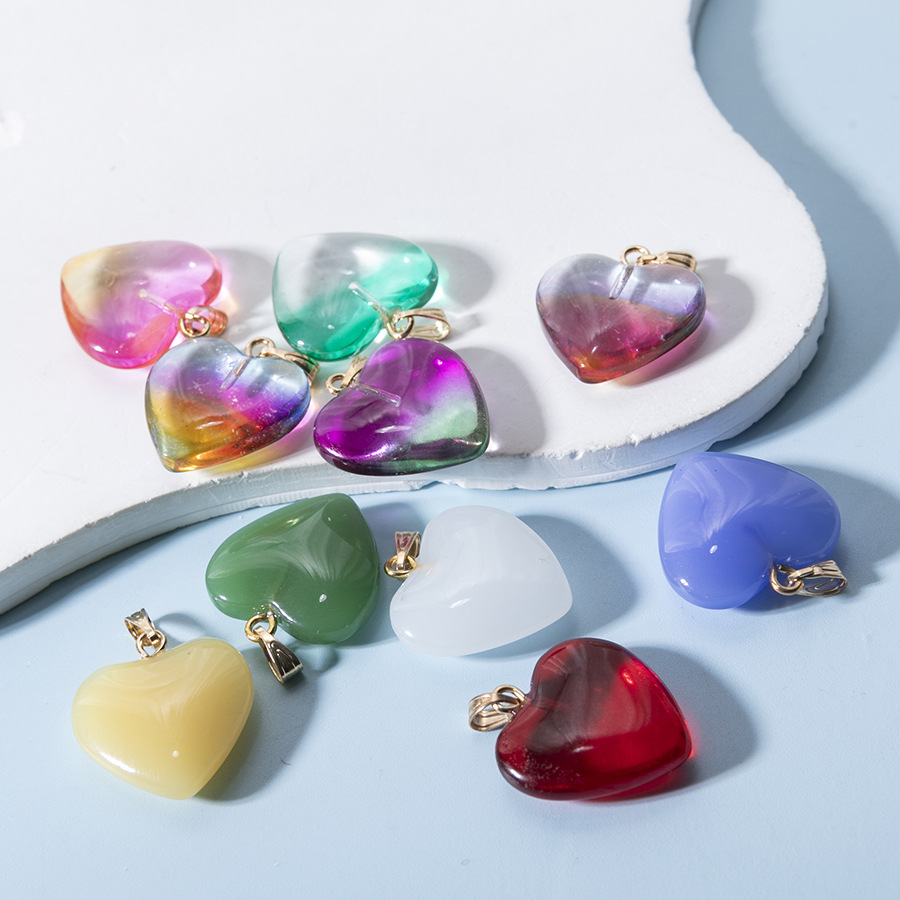Pendant Jewelry Making Type 20*20mm Jewelry Making Size 10 PCS/Package 20*20mm Glass Heart Shape Pendant