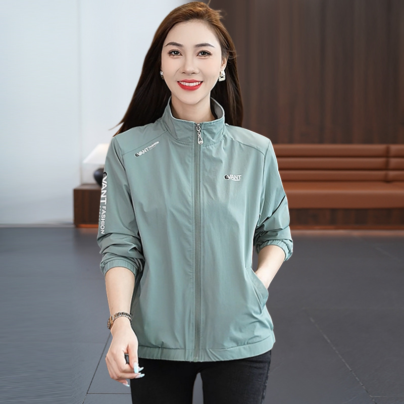 Jacket Women's Spring 2025 New Fashion Printed Age-Reducing Elegant Jacket Running Sports Casual Stand-Up Collar Top Jacket Women's Spring 2025 New Fashion Printed Age-Reducing Elegant Jacket Running Sports Casual Stand-Up Collar Top
