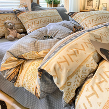 纯棉被套磨毛四件套单件全棉三件套单买床单加厚宿舍床笠学生专用