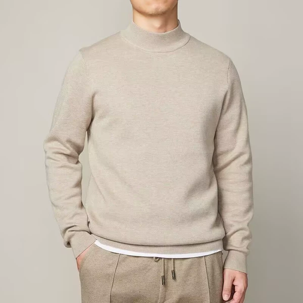Knitted apricot sweater