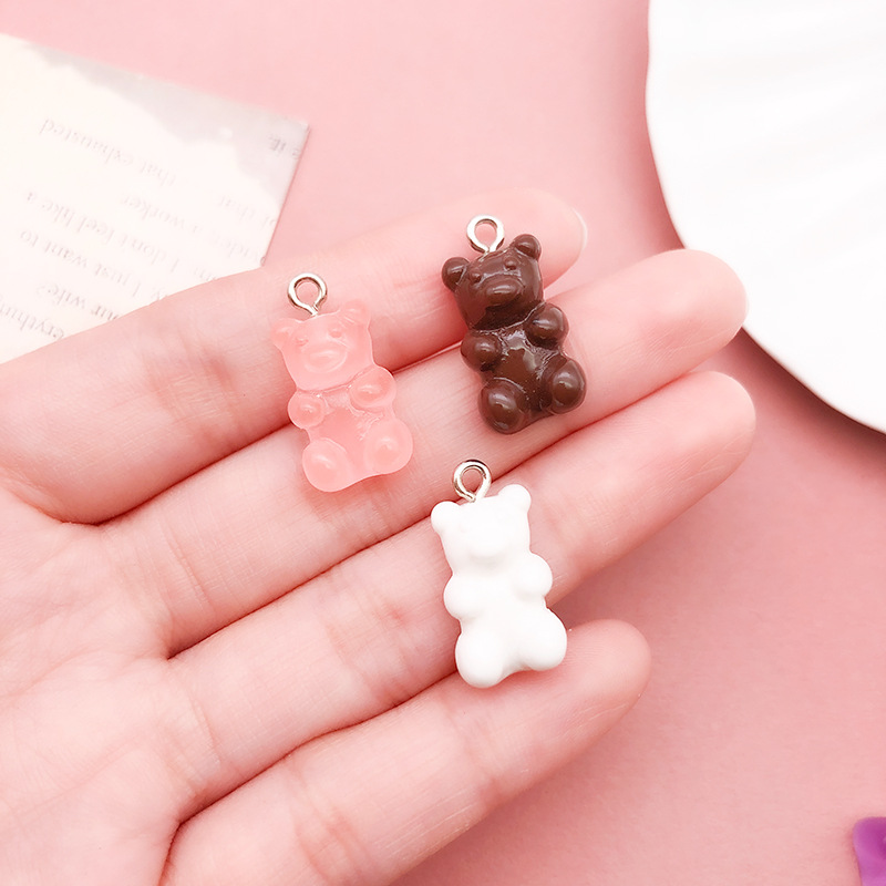 1 Piece Cartoon Style Cute Bear Alloy Resin Plating Pendant Jewelry Accessories display picture 12