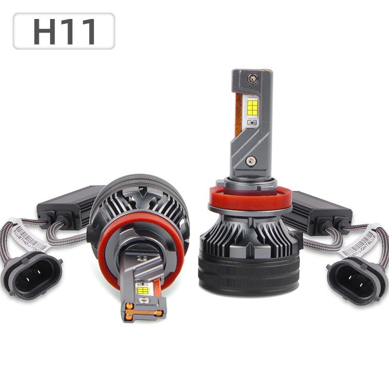 Q7 tres tubos de cobre del automóvil LED delantero H7 luz blanca 180W luz alta y baja ultra brillante H11 luz láser delantera