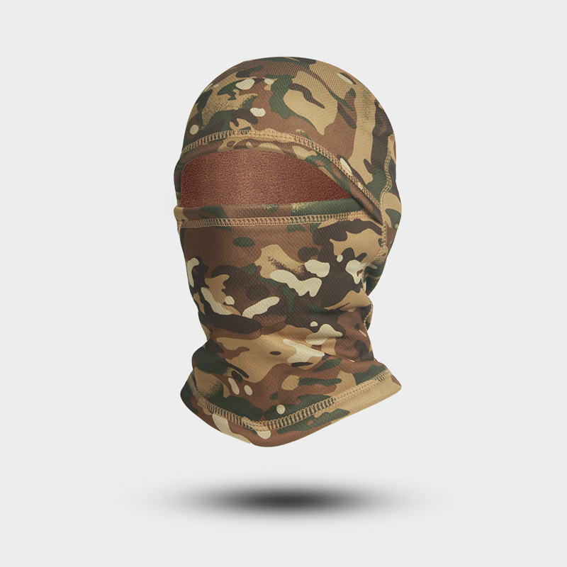 Otoño y invierno de veludo calentamiento grueso gorra deportiva al aire libre sombrero de esquí de bicicleta a prueba de viento sombrero frío camuflaje máscara gruesa