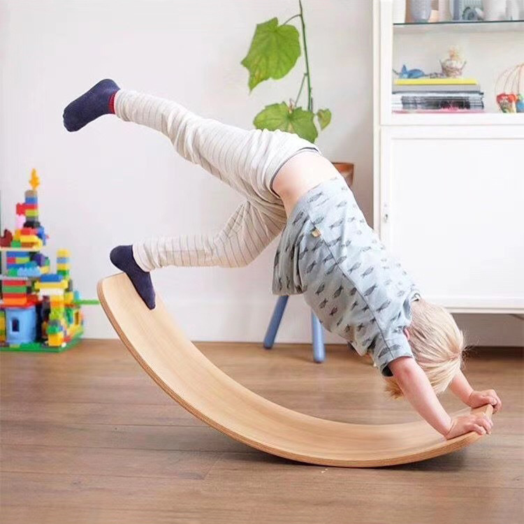 Children's Home Sports Seesaw Balance Board Indoor Smart Board Sensory Training Equipment Curved Yoga Board Toys