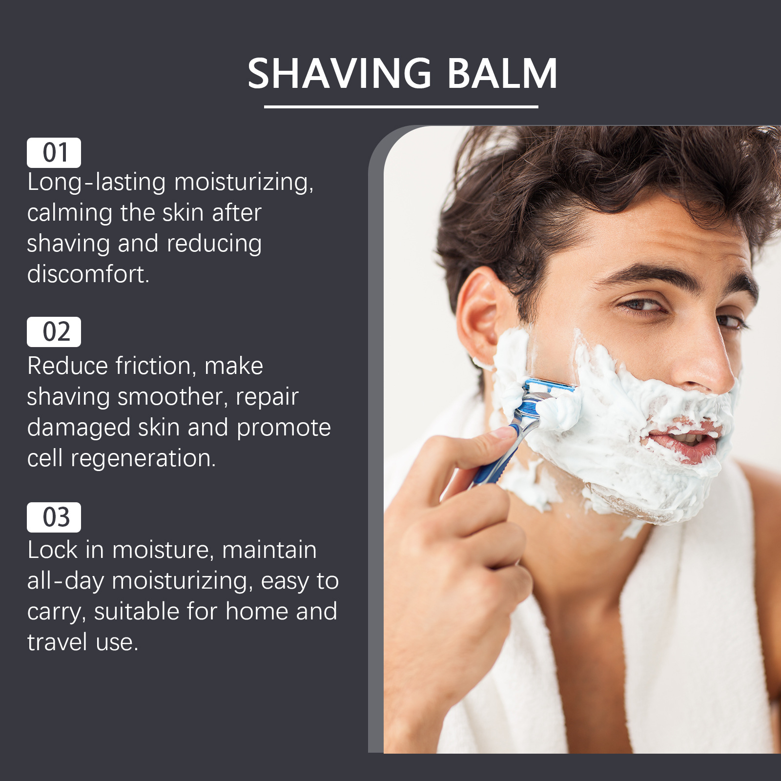 Crème à raser EAST MOON, crème à raser douce, confortable, hydratante, adoucissante, portable, rafraîchissante, pour le soin de la peau_voghion.com
