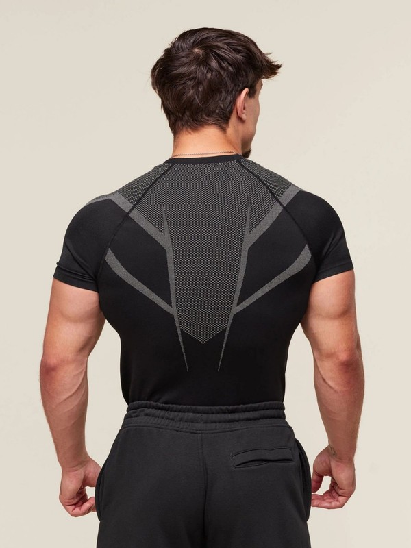 ジム筋肉スポーツルーズフィットネス半袖メンズバスケットボール秋ランニングトレーニングプリントストレッチスポーツTシャツ|undefined