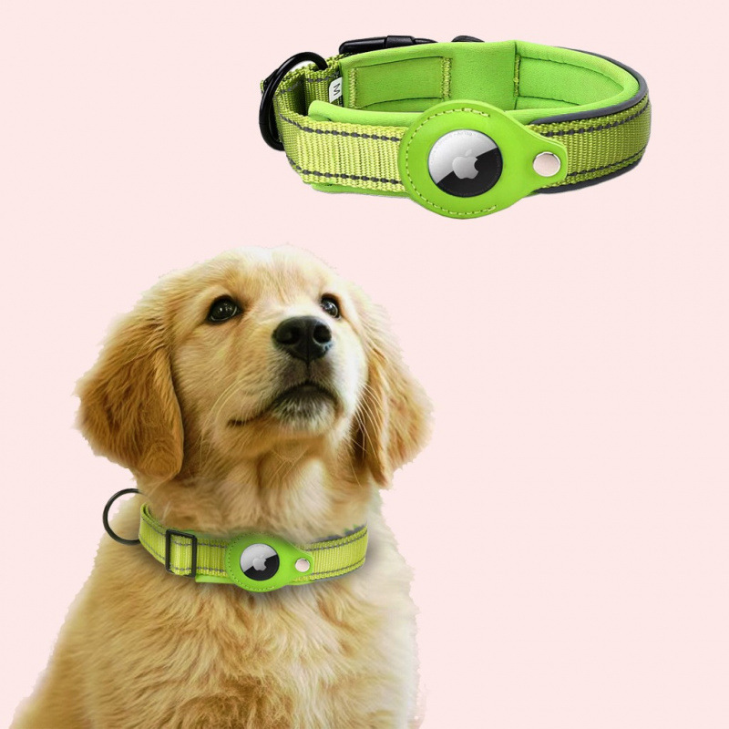 Collar de Rastreo para Mascotas con Envío en 24 Horas, Compatible con Apple AirTag, Localizador de Perros Antipérdida y Anti-Escape
