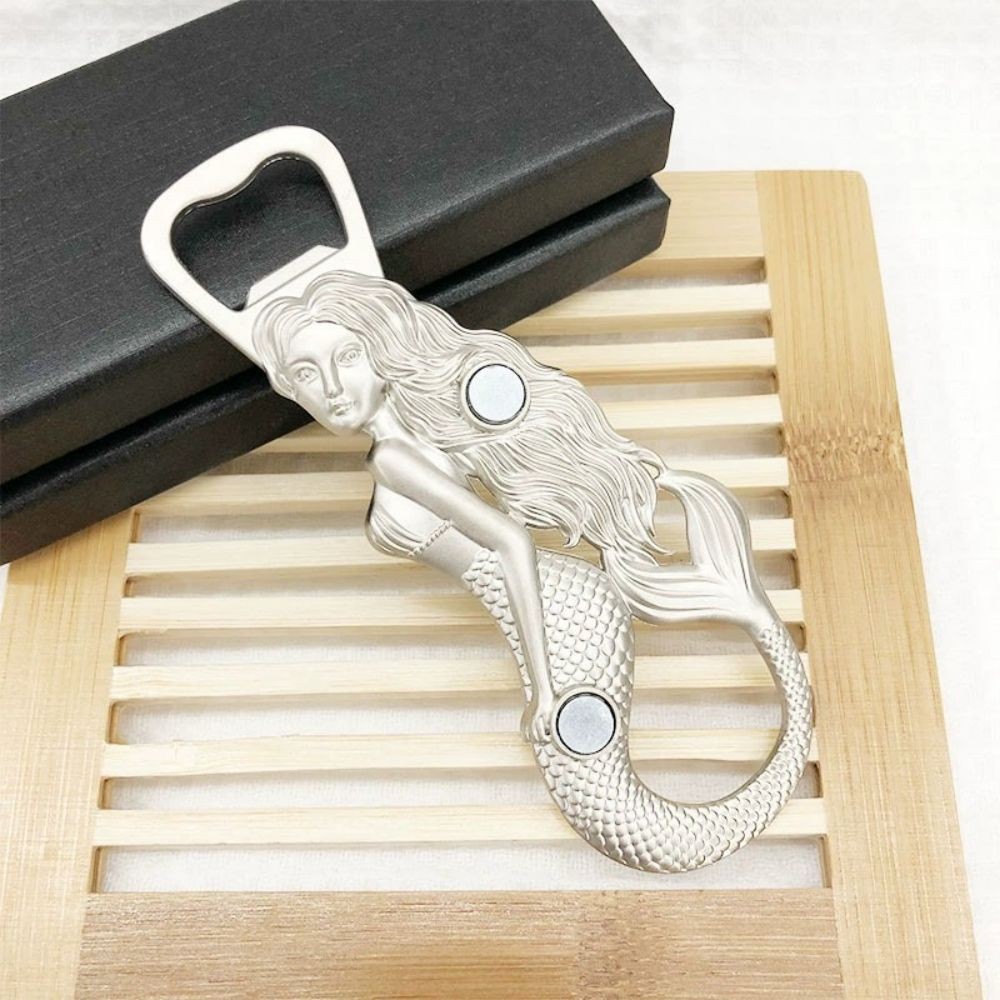 인어 금속 병따개 냉장고 스티커 창조적 인 병따개 맥주 오프너 합금 와인 오프너