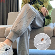Y9Z孕妇裤子秋季外穿时尚加绒加厚小个子卫裤大码休闲运动裤秋款