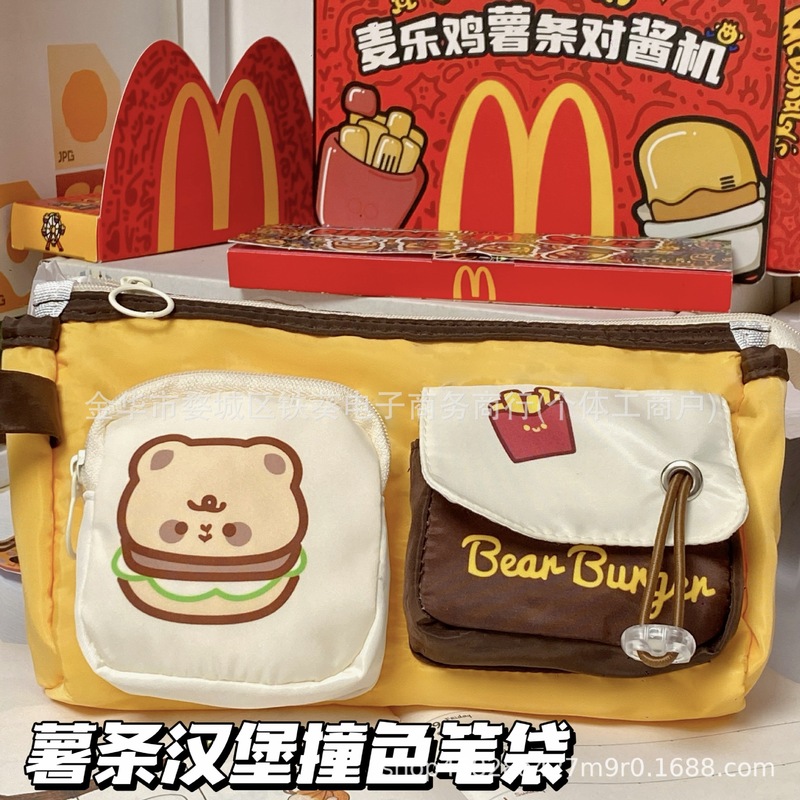 复古笔袋ins高颜值设计感文具袋小众学生大容量铅笔袋化妆收纳包|undefined