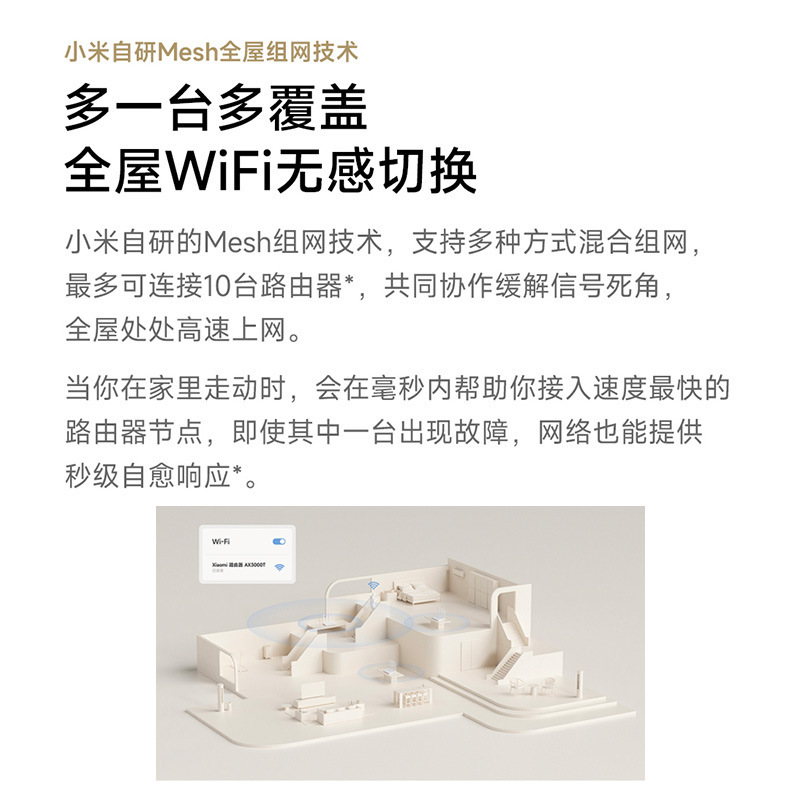 适用米家路由器AX3000T穿墙wifi6无线千兆5G高速家用双频千兆双频|undefined