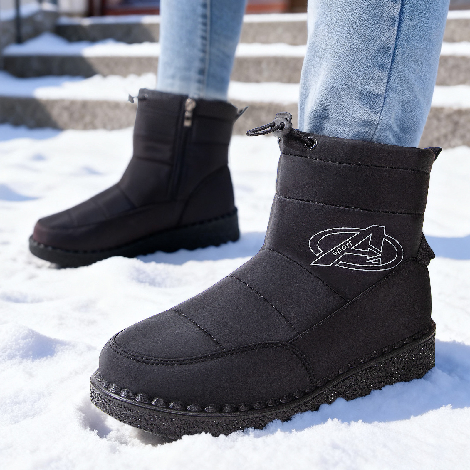 Zapatos de algodón zapatos de mujer de poliuretano botas de alto perfil botas de algodón transfronterizas botas de nieve cálidas de mujer