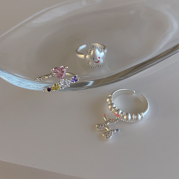 Small design matte retro universal elegant ring