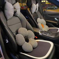 Car Headrest Waist Support Neck Pillow Car Cushion Fashion Bird Pattern Car Seat Backrest Cushion Summer Pillow for Women