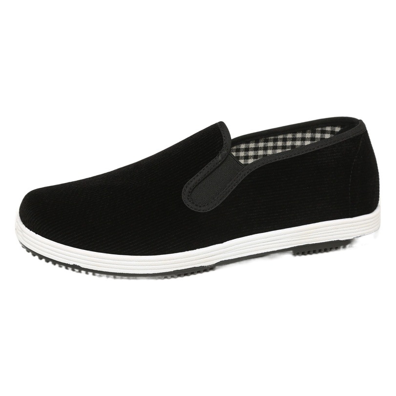 2026 Old Beijing Cloth Shoes for Men, Slip-On Shoes for Middle-Aged and Elderly, Soft-Soled Slip-On Dad Shoes, Round-Toe Corduroy Shoes