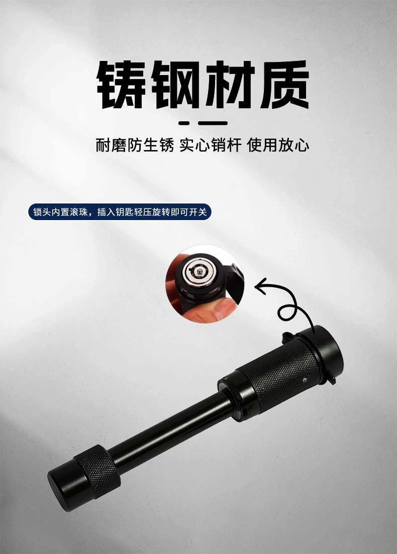 Car Trailer Hook Latch Lock Off-Road Anti-Theft Latch Lock Rv Hook Lock Trailer Lock Stainless Steel Waterproof Anti-Theft Lock