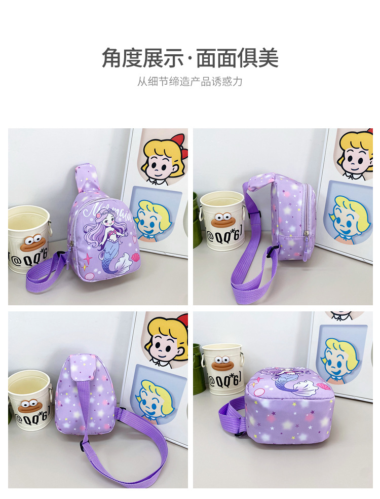 Summer 2024 new children's bag crossbody bag, cute pink little horse chest bag, Korean-style canvas bag for boys and girls Item Picture