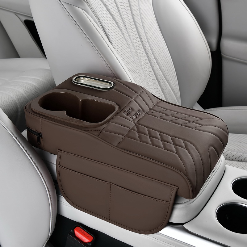 Car Armrest Box, Fushou Armrest box pad - brown