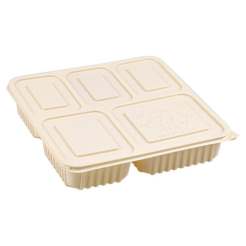 Saizhuo disposable lunch box, biodegradable take-out packaging box, four-compartment and five-compartment corn starch environmentally friendly bento fast food box