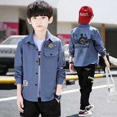 Children's Shirt Long Sleeve 2024 New Spring Model Kids' Shirt Outerwear Big Kids Spring Wear Top Thin Spring Pre-sale