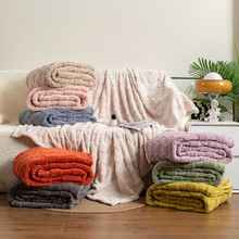 加厚毛毯盖毯舒棉绒提花毯子沙发空调毯床单牛奶绒法兰绒