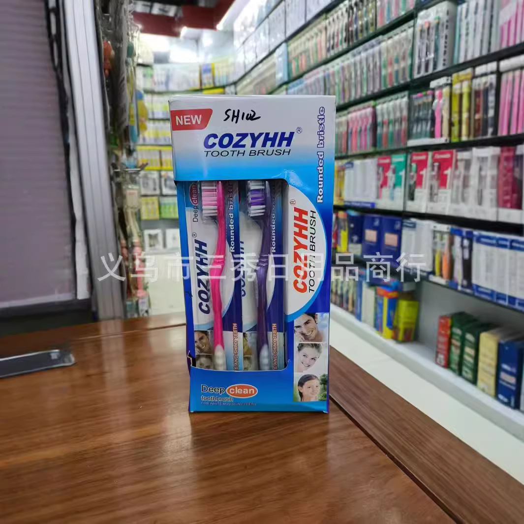 COZYHH SH102 cepillo de dientes de lana media para adultos productos de exportación de comercio exterior 576 piezas / caja