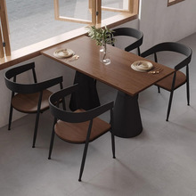 铁艺实木餐桌椅组合工业风酒吧小酒馆火锅店餐馆餐厅饮料店烧烤店