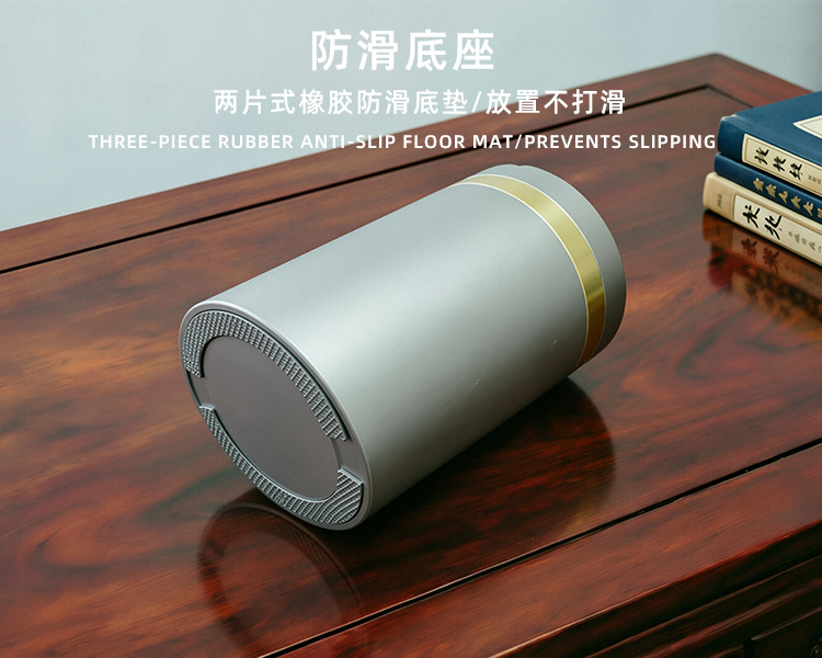 Rotatable and collapsible aluminum alloy car ashtray with cover, anti-ash scattering and anti-fall, high-end ashtray for living room and home use