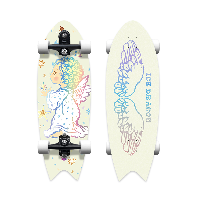 Glow-in-the-dark laser land surfboard 2023 professional land-surf board with kickless spring bridge B7/cx
