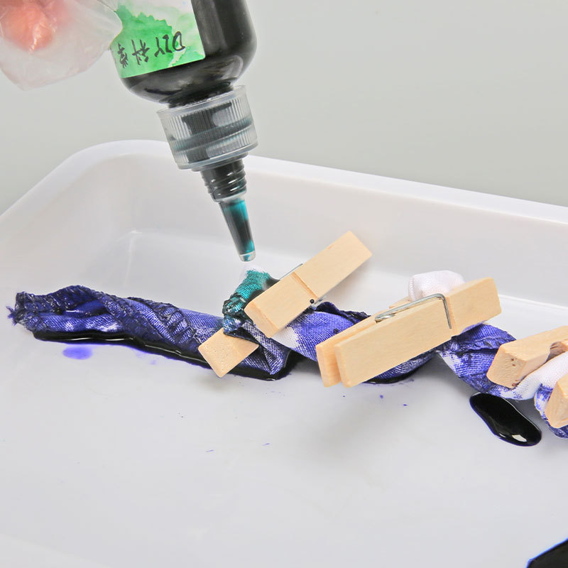 Paquete de material de la serie de bricolaje hecho a mano tradicional, material de teñido anudado índigo, experimento de física, material didáctico manual, educación de Steam