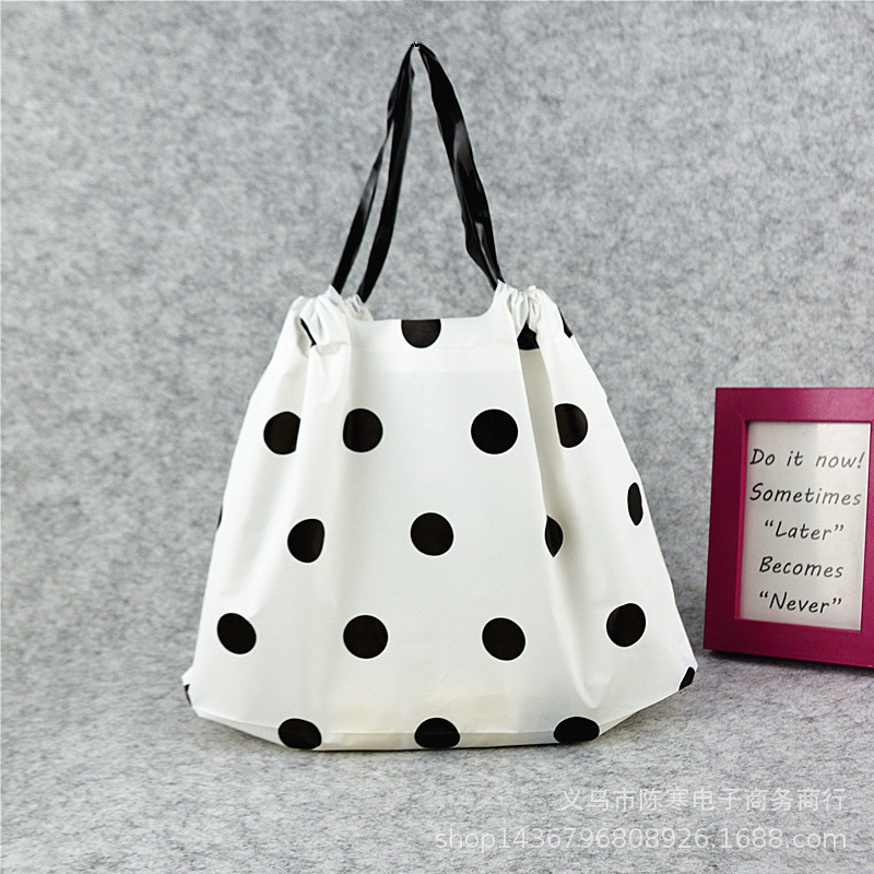 In stock frosted closed take-out packing bag thickened plastic clothing handbag gift shopping bag printed LOGO