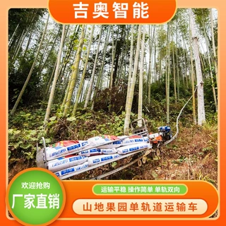 单轨运输车轨道山地果园爬坡养殖场爬山车景区物资单轨电动运输车