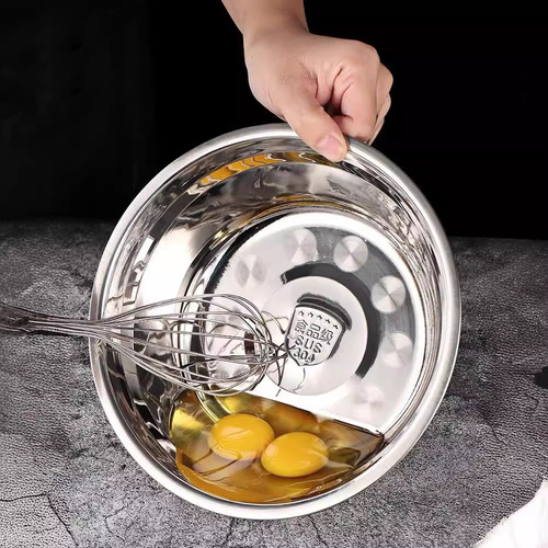 304 Food-Grade Stainless Steel Thickened and Deep Small Soup Bowl Household Iron Pan Dining Pan Kitchen Large Serving Bowl Rice Bowl