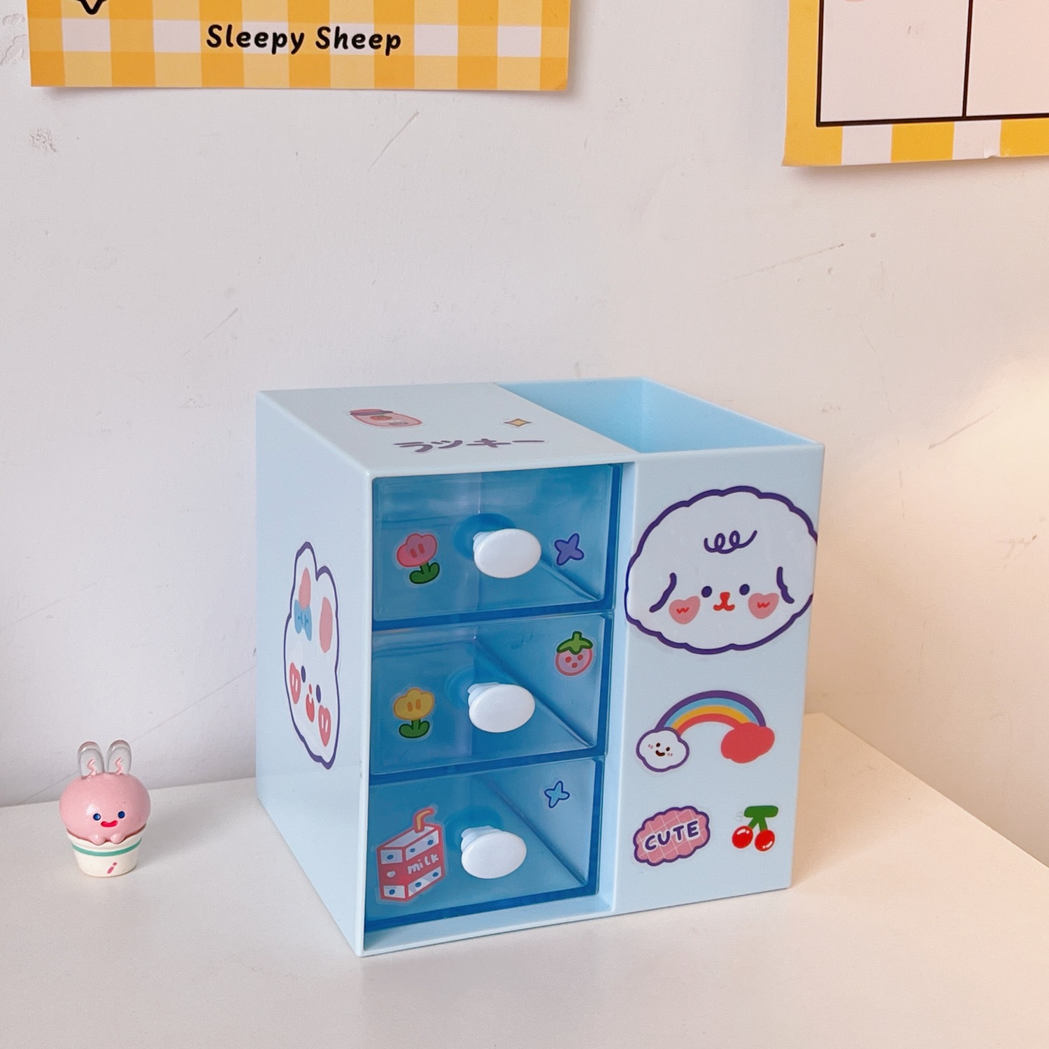 Cartoon Pen Holder Cute Creative Fashion Student Stationery Storage Box Desktop display picture 4