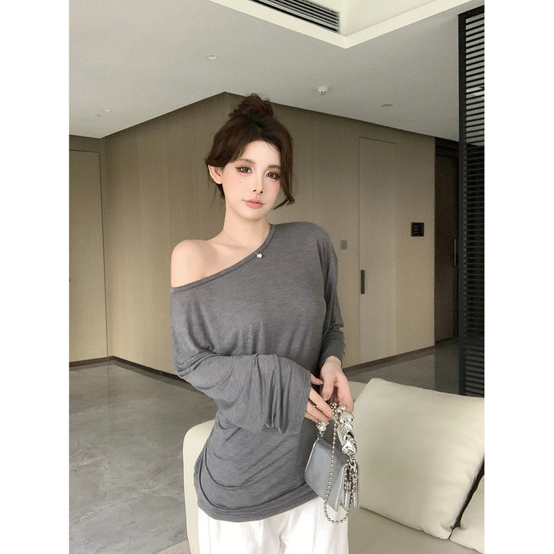 [Bamboo Ribbed 140g, Original Belt] Regular Strapless Blouse, Thin Design, Slightly See-Through Black