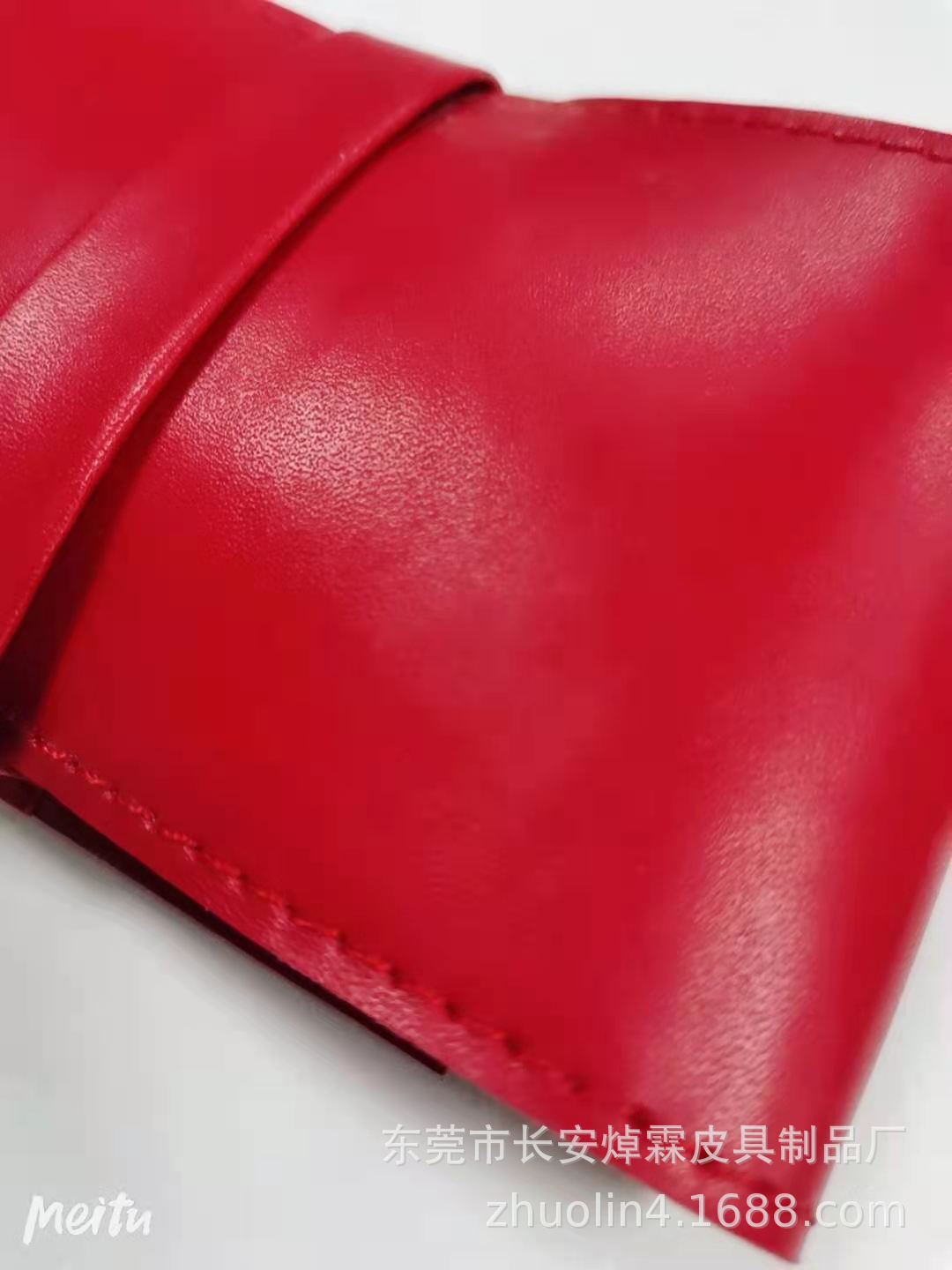 wholesale Solid Leatherwear Pen sets write Pencil bag Makeup Storage Microfiber Leather sheath logo