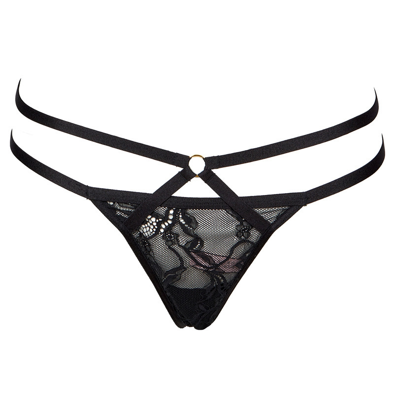 T213 Lace Thin Strap Cross Sexy T Pants Women's Triangle Cup Garter Belt Black Thong G-string T213 Lace Thin Strap Cross Sexy T Pants Women's Triangle Cup Garter Belt Black Thong G-string
